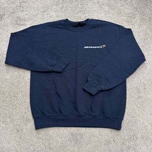 McLaren Lando Norris 4 F1 Team Racing Pullover Sweatshirt Mens Large Navy Blue